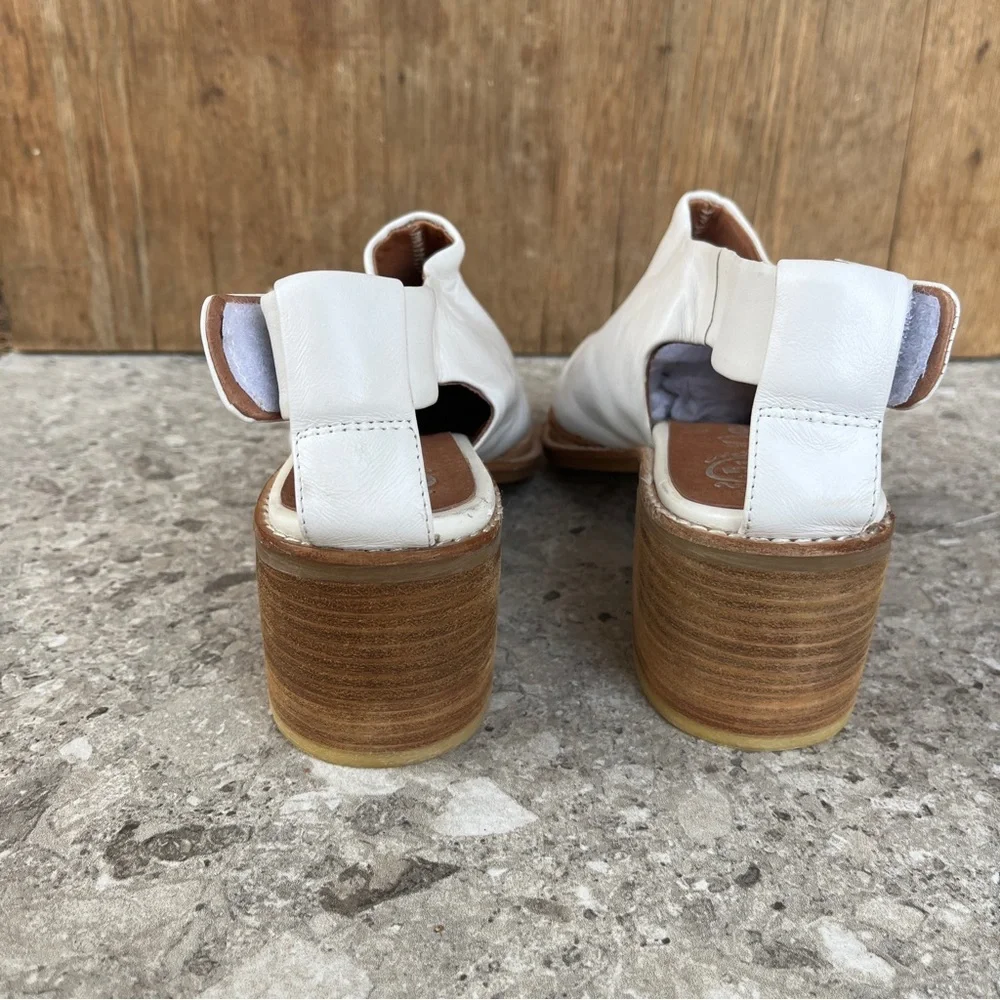 RARE Jeffrey Campbell Ibiza
Hildalgo White Leather Slingback Heels Mules Size 11 - Picture 7 of 14